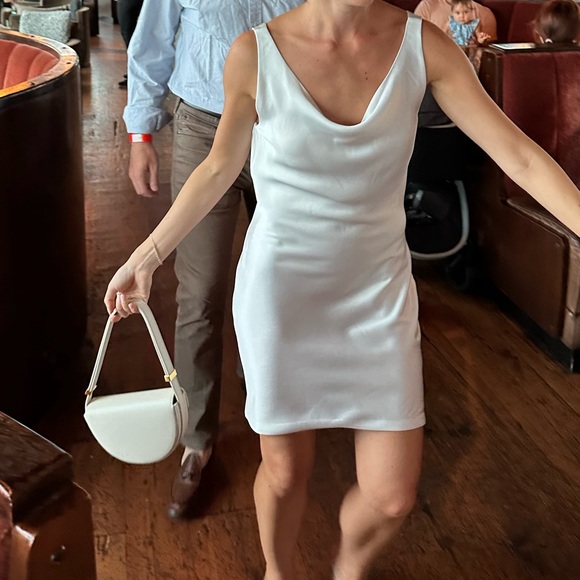 Norma Kamali Maria Mini Dress - Snow White - Picture 5 of 6